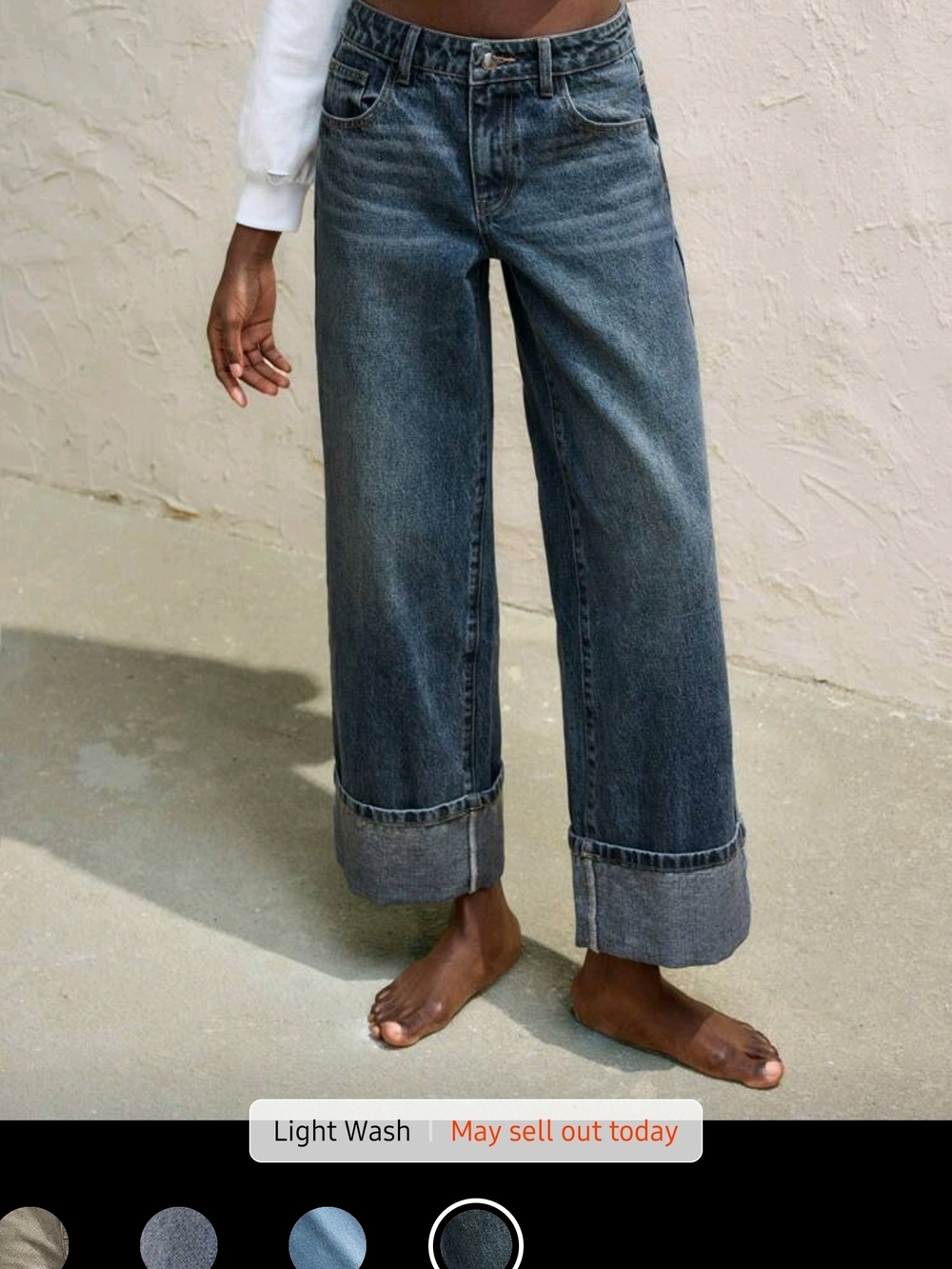 SHEIN Light Wash Straight-Leg Jeans